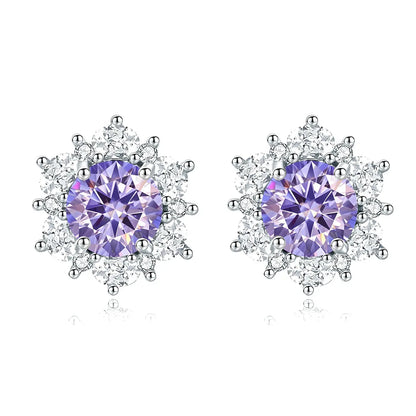 MuShan Jewelry 925 Sterling Silver Stud Earrings Dangle High Carbon Diamond Birthday Gift Modern Women Earring Fine Jewelry