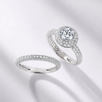 MUHAN Luxury Jewelry  925 Sterling Silver Ring Wedding Band  Women GRA Certificate Moissanite Diamond Rings D Color Fine Jewelry