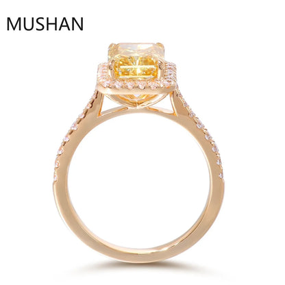 MUSHAN Luxury Custom 14K 18K Gold Rings Band Jewelry With Moissanite Diamond Lab Grown Gemstones Diamond Wedding Ring For Women