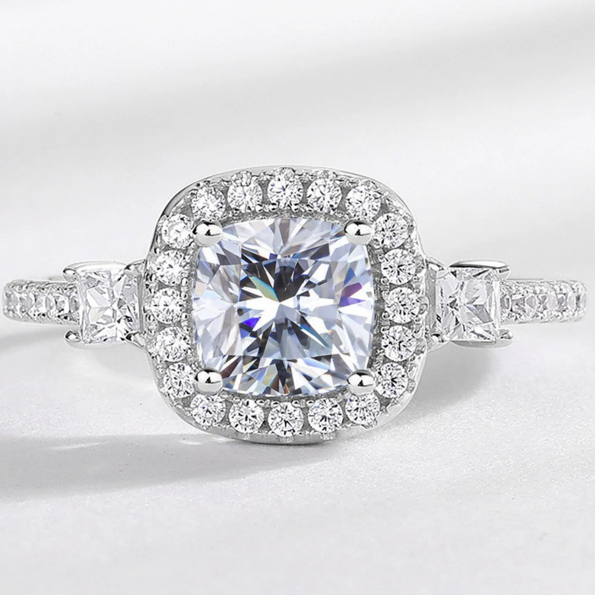 MUHAN Luxury Jewelry  925 Sterling Silver Ring Wedding Band  Women GRA Certificate Moissanite Diamond Rings D Color Fine Jewelry