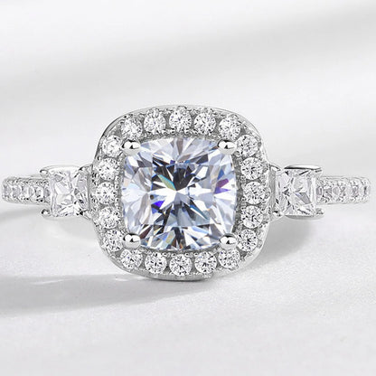 MUHAN Luxury Jewelry  925 Sterling Silver Ring Wedding Band  Women GRA Certificate Moissanite Diamond Rings D Color Fine Jewelry