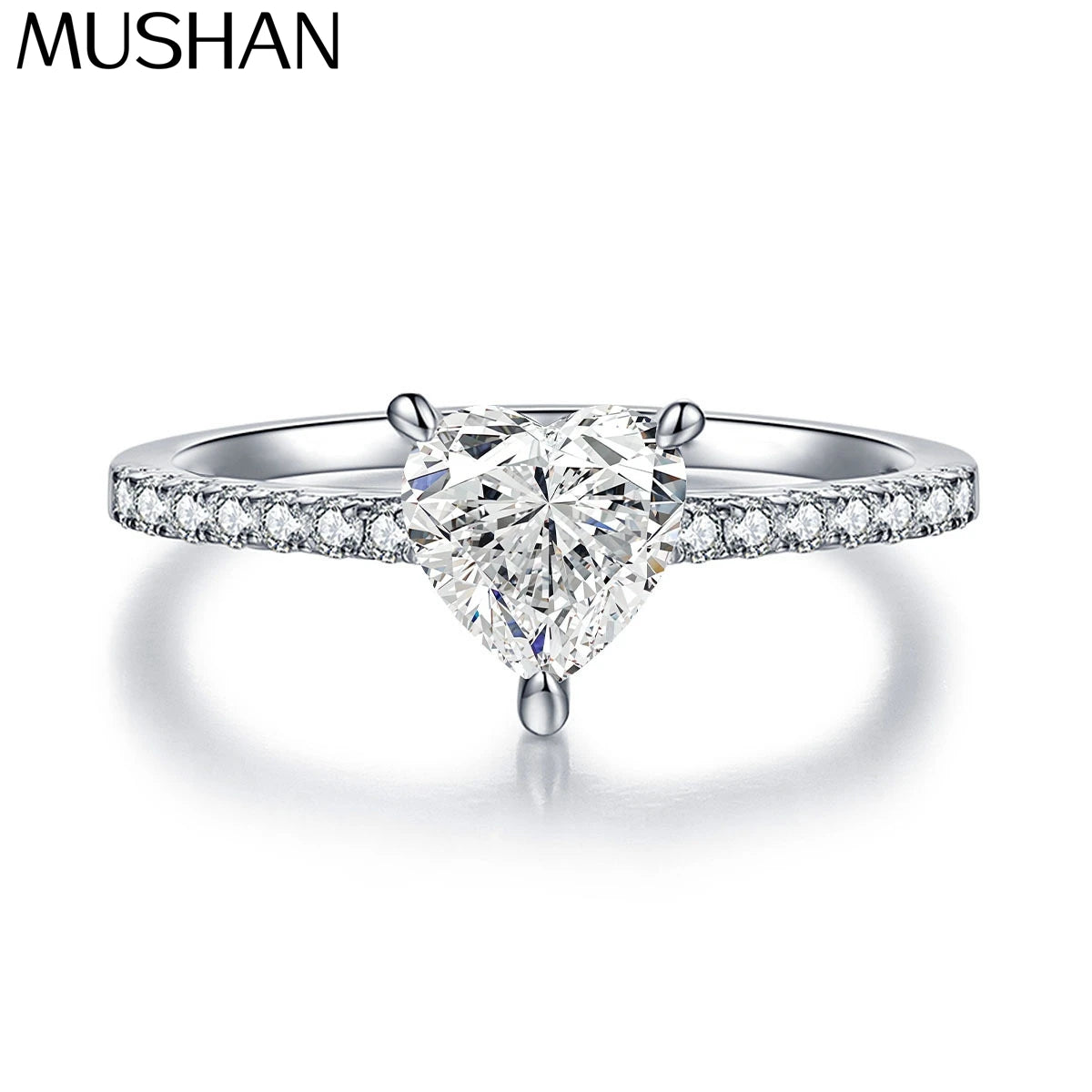MuShan Designer Jewelry 925 Sterling Silver Ring Moissanite Elegant Ring for Girlfriend 18K Gold Plated MST Patent GRA Rings