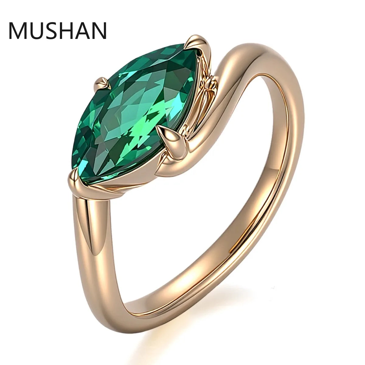 MUSHAN Luxury Custom 14K 18K Gold Rings Band Jewelry With Moissanite Diamond Lab Grown Gemstones Diamond Wedding Ring For Women