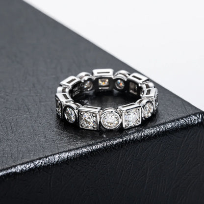 MUHAN Luxury Jewelry  925 Sterling Silver Ring Wedding Band  Women GRA Certificate Moissanite Diamond Rings D Color Fine Jewelry
