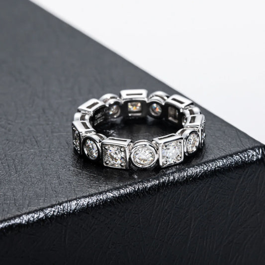 MUHAN Luxury Jewelry  925 Sterling Silver Ring Wedding Band  Women GRA Certificate Moissanite Diamond Rings D Color Fine Jewelry