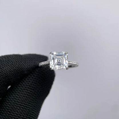Bague MuShan Brand Jewelry en argent sterling 925 avec moissanite VVS, bague charmante pour femme plaquée or 18 carats, brevet MST, certifiée GRA, bagues de haute joaillerie