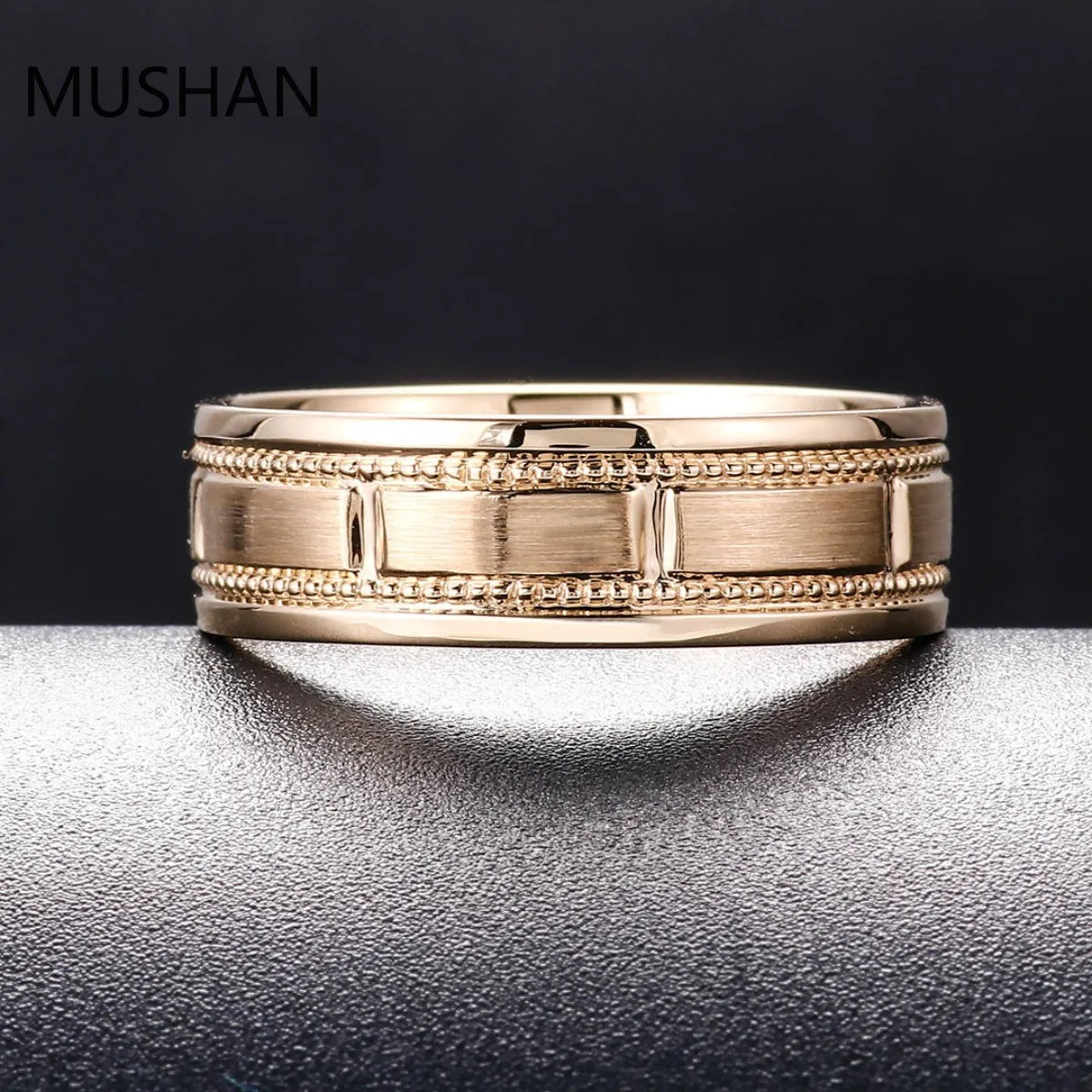 MUSHAN Luxury Custom 14K 18K Gold Rings Band Jewelry With Moissanite Diamond Lab Grown Gemstones Diamond Wedding Ring For Women