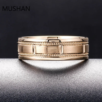 MUSHAN Luxury Custom 14K 18K Gold Rings Band Jewelry With Moissanite Diamond Lab Grown Gemstones Diamond Wedding Ring For Women