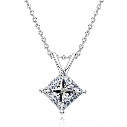 Collier pendentif en argent sterling 925 de luxe MUSHAN pour femmes, collier avec diamant moissanite GRA de 2 ct, 3 ct, 4 ct, 5 ct
