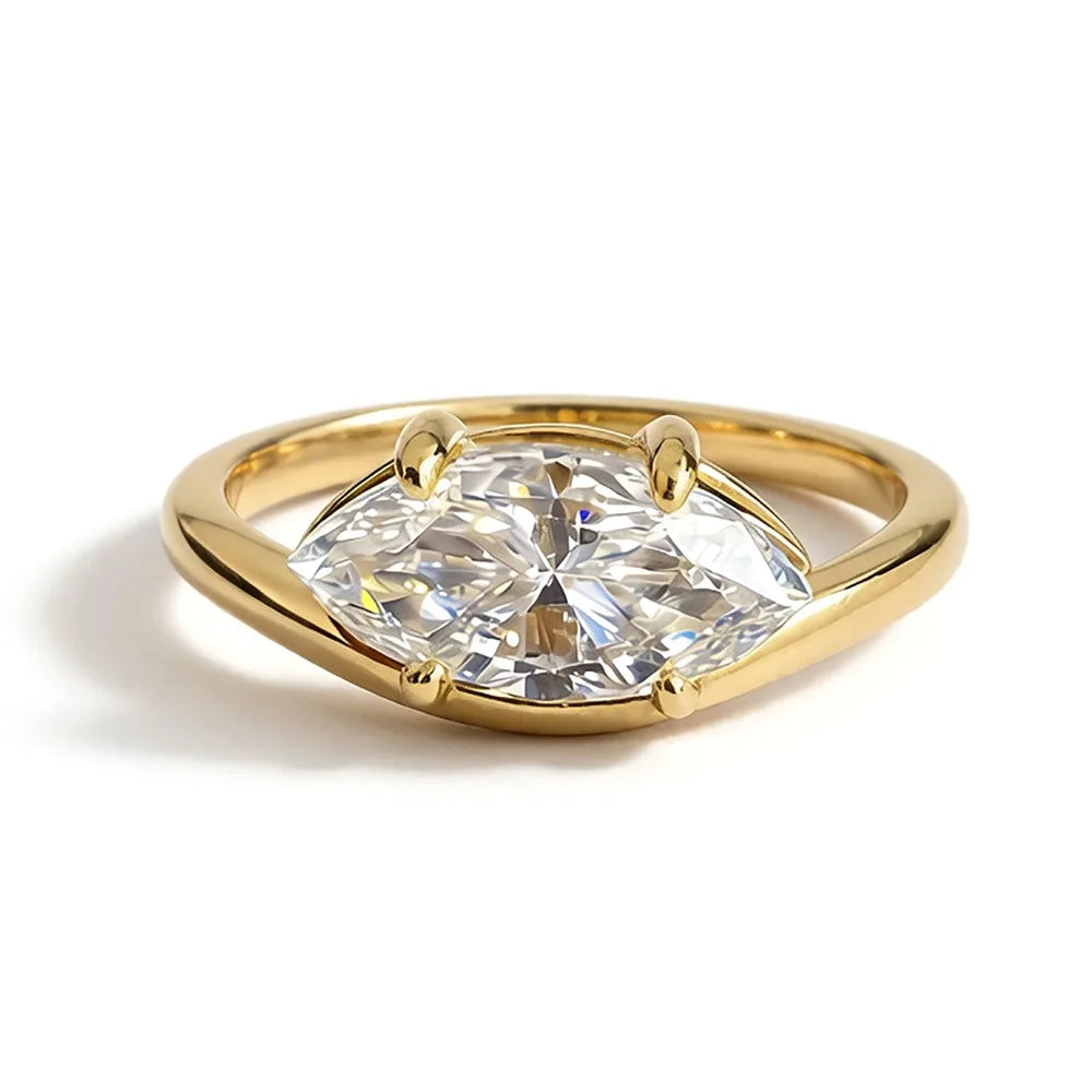 Anillo de lujo MUSHAN de plata de ley 925 para mujer, con diamante de moissanita certificado por GRA, color esmeralda D, joyería fina