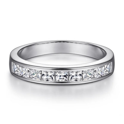 MuShan Jewelry 925 Sterling Silver Romantic Engagement Ring 7A Cubic Zirconia  Women Rings Bands Anniversary  Women Gift