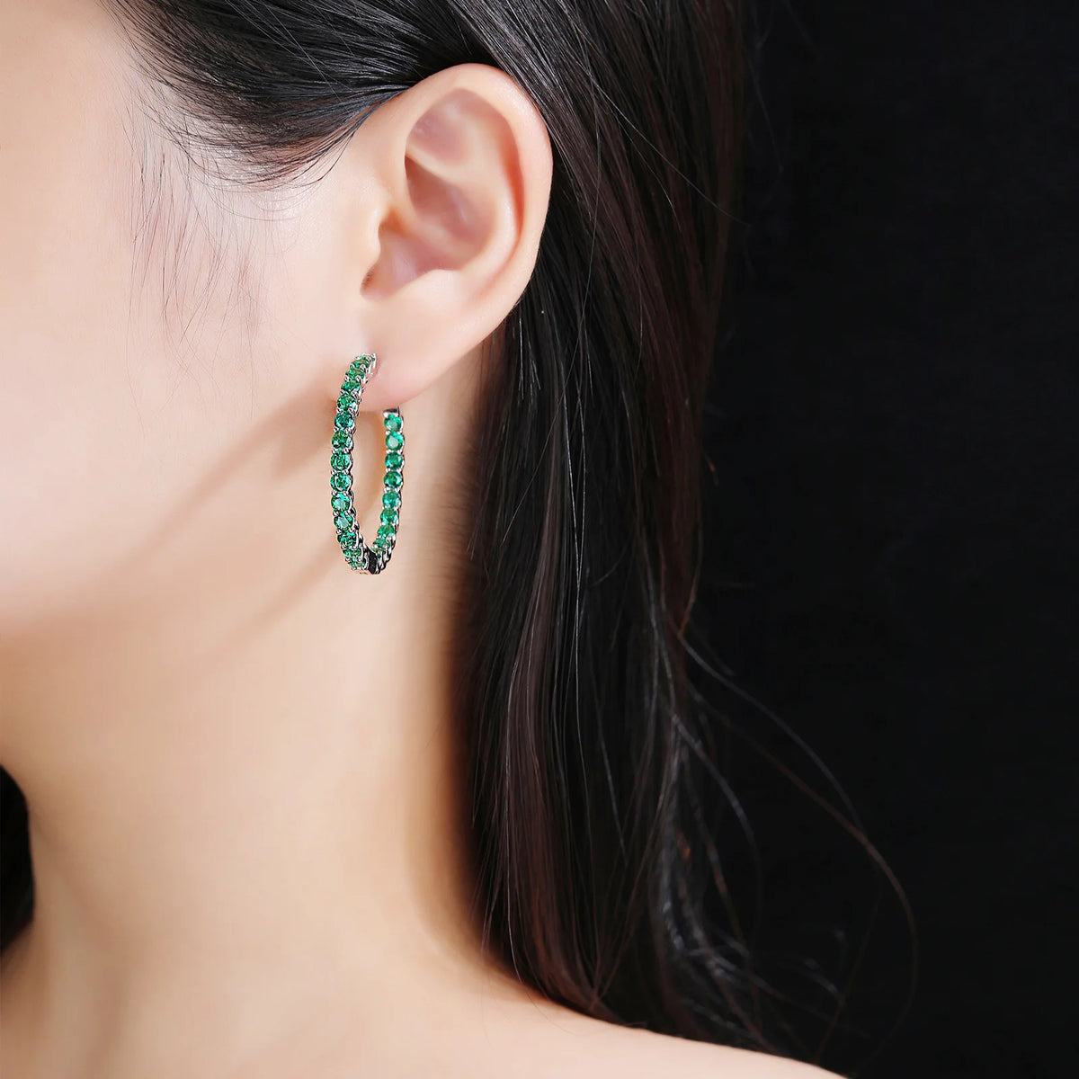 MuShan Jewelry 925 Sterling Silver Earring Fine 5A CZ Gemstones HCD Diamond Factory Shiny 925 Sterling Silver Studs Accessories