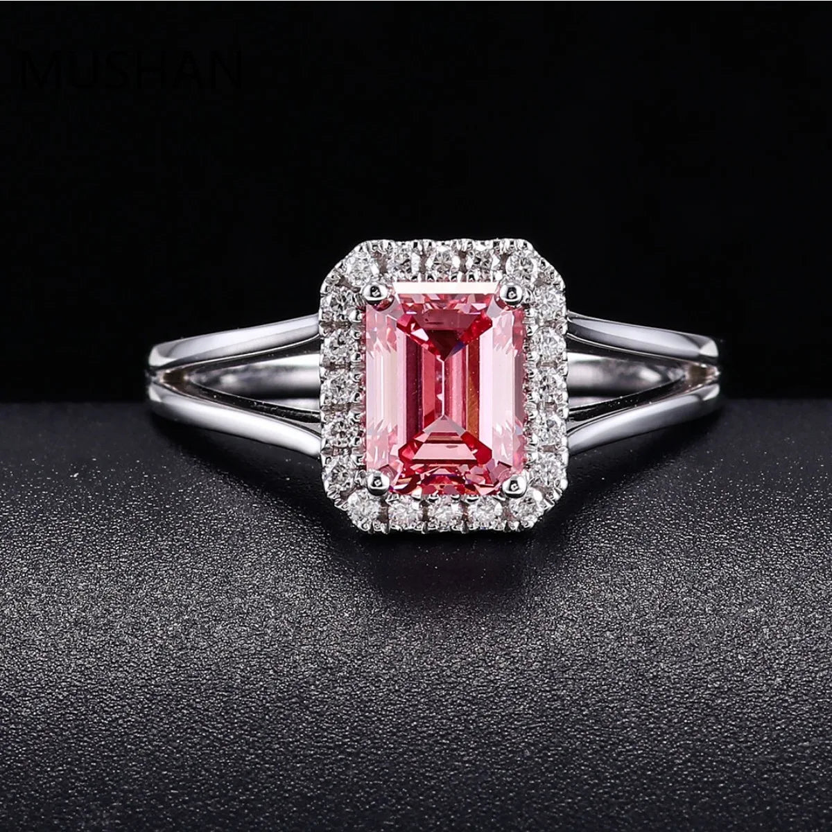 MUSHAN Luxury Custom 14K 18K Gold Rings Band Jewelry With Moissanite Diamond Lab Grown Gemstones Diamond Wedding Ring For Women