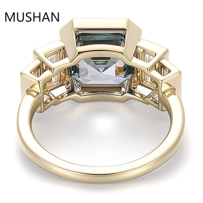 MUSHAN Luxury Custom 14K 18K Gold Rings Band Jewelry With Moissanite Diamond Lab Grown Gemstones Diamond Wedding Ring For Women