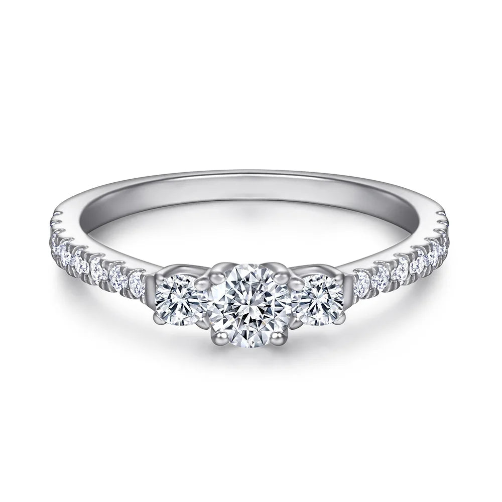 Bague de mariage MuShan Jewelry en argent sterling 925 avec diamant haute teneur en carbone, style minimaliste, cadeau pour femme, bijoux raffinés
