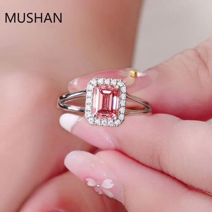 MUSHAN Luxury Custom 14K 18K Gold Rings Band Jewelry With Moissanite Diamond Lab Grown Gemstones Diamond Wedding Ring For Women