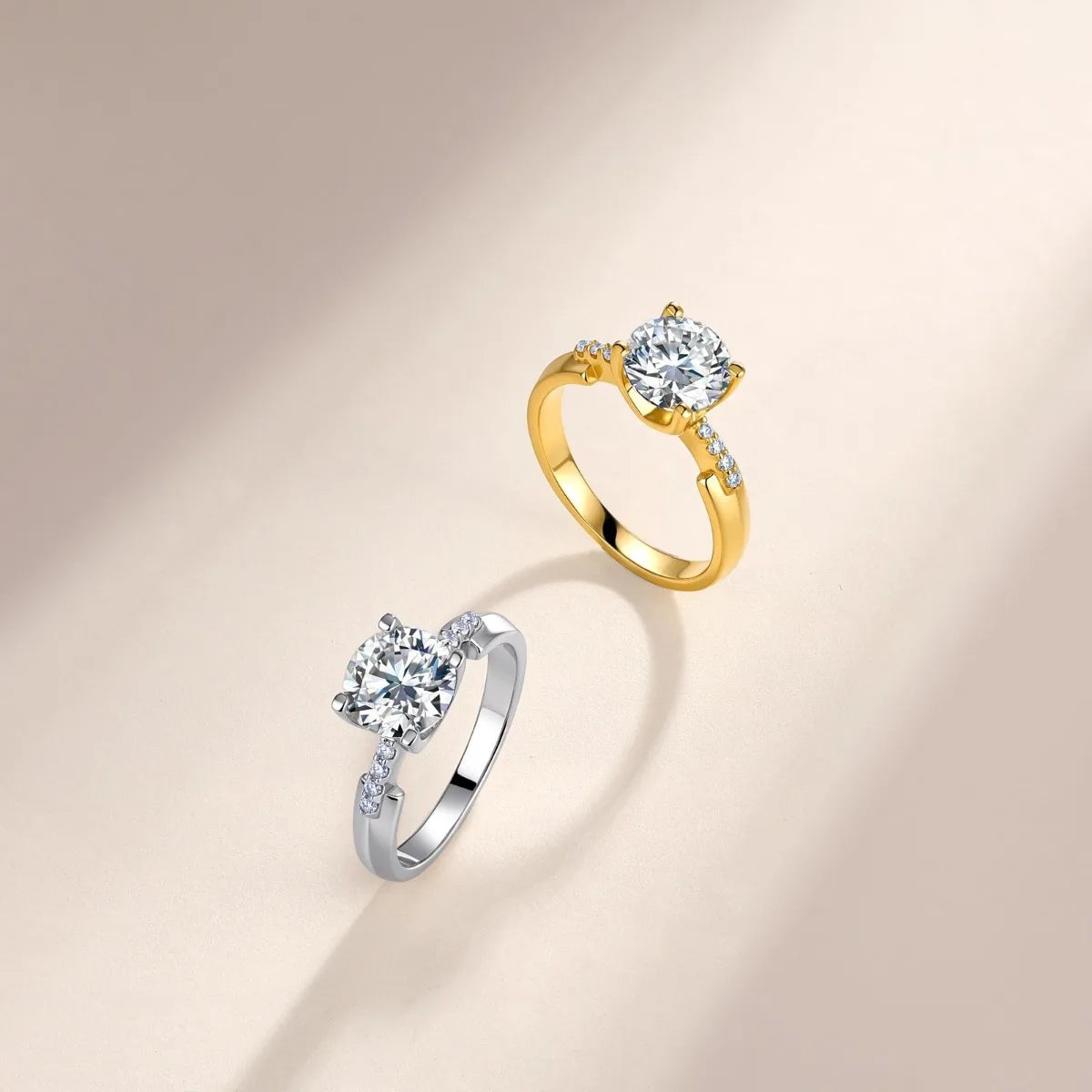 Anillo de lujo MUSHAN de plata de ley 925 para mujer, con diamante de moissanita certificado por GRA, esmeralda, color D, joyería fina