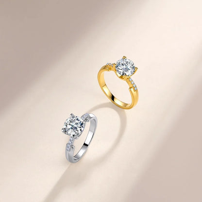 Anillo de lujo MUSHAN de plata de ley 925 para mujer, con diamante de moissanita certificado por GRA, esmeralda, color D, joyería fina