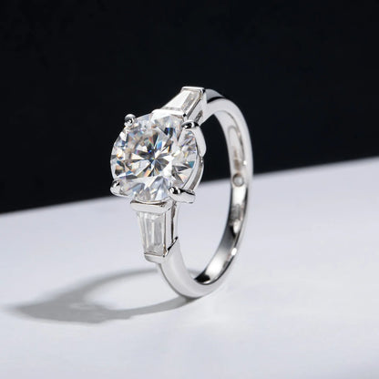 MUHAN Luxury Jewelry  925 Sterling Silver Ring Wedding Band  Women GRA Certificate Moissanite Diamond Rings D Color Fine Jewelry