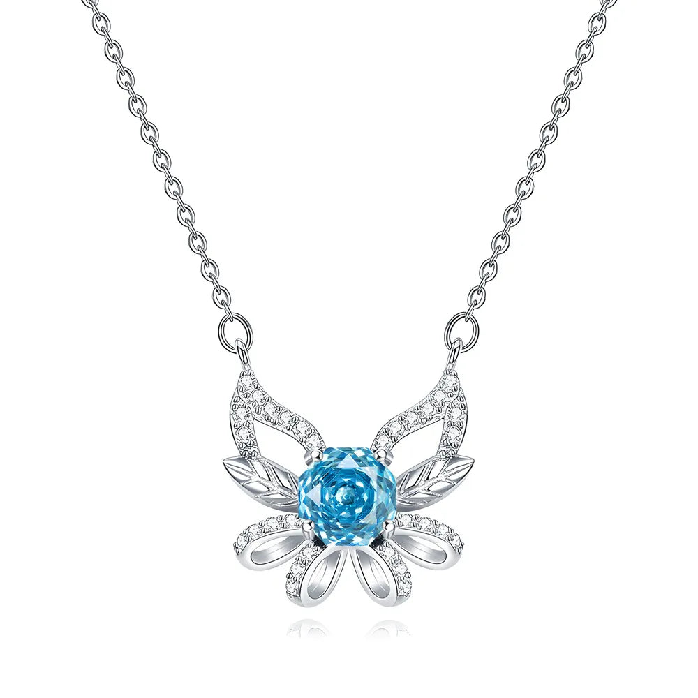 MuShan Jewelry 925 Sterling Silver Necklace Pendant Chain HCD Diamonds Timeless Style Best Friend Gift Women Necklaces Jewelry