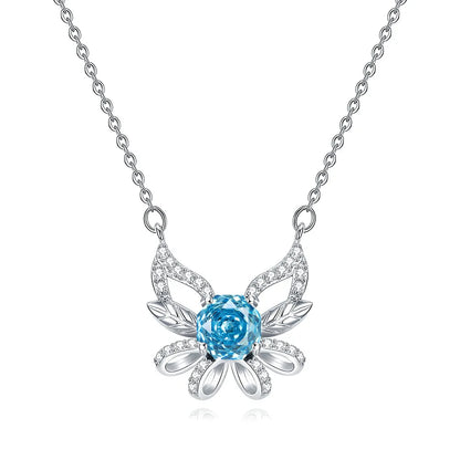 MuShan Jewelry 925 Sterling Silver Necklace Pendant Chain HCD Diamonds Timeless Style Best Friend Gift Women Necklaces Jewelry
