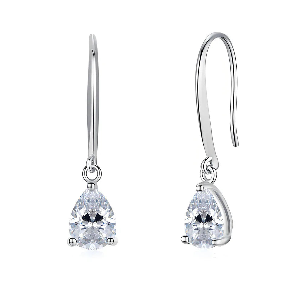 MuShan Jewelry 925 Sterling Silver Stud Earrings Dangle HCD Gemstones Girlfriend Gift Best Friend Gift Women Earring Fine Jewelr