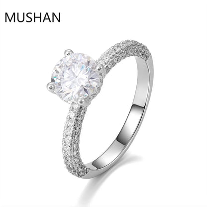 MUSHAN Luxury Custom 14K 18K Gold Rings Band Jewelry With Moissanite Diamond Lab Grown Gemstones Diamond Wedding Ring For Women