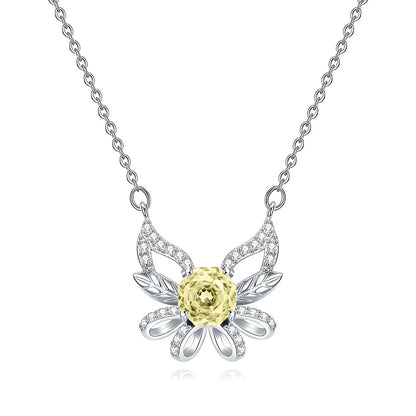 MuShan Jewelry 925 Sterling Silver Necklace Pendant Chain HCD Diamonds Timeless Style Best Friend Gift Women Necklaces Jewelry
