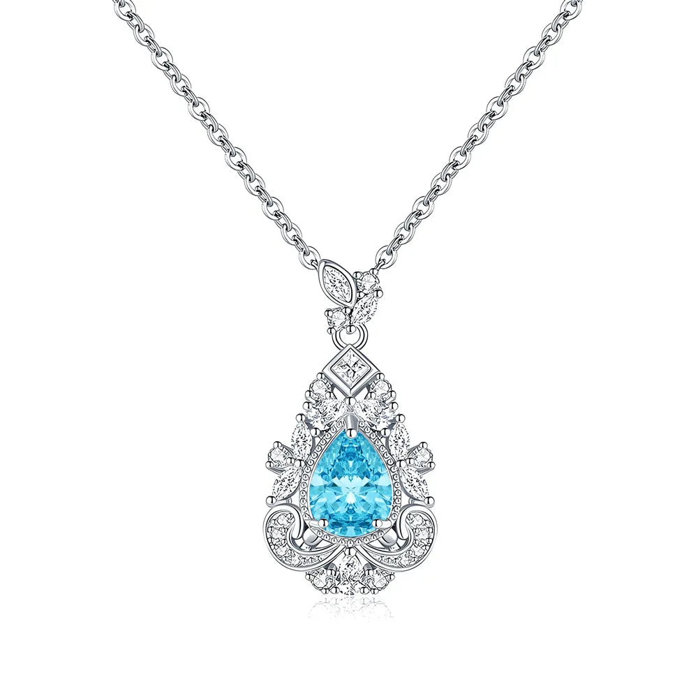 MuShan Jewelry 925 Sterling Silver Necklace Pendant Chain HCD Diamonds Minimalist Style Luxury Jewelry Women Necklaces Jewelry