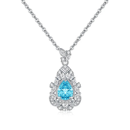MuShan Jewelry 925 Sterling Silver Necklace Pendant Chain HCD Diamonds Minimalist Style Luxury Jewelry Women Necklaces Jewelry