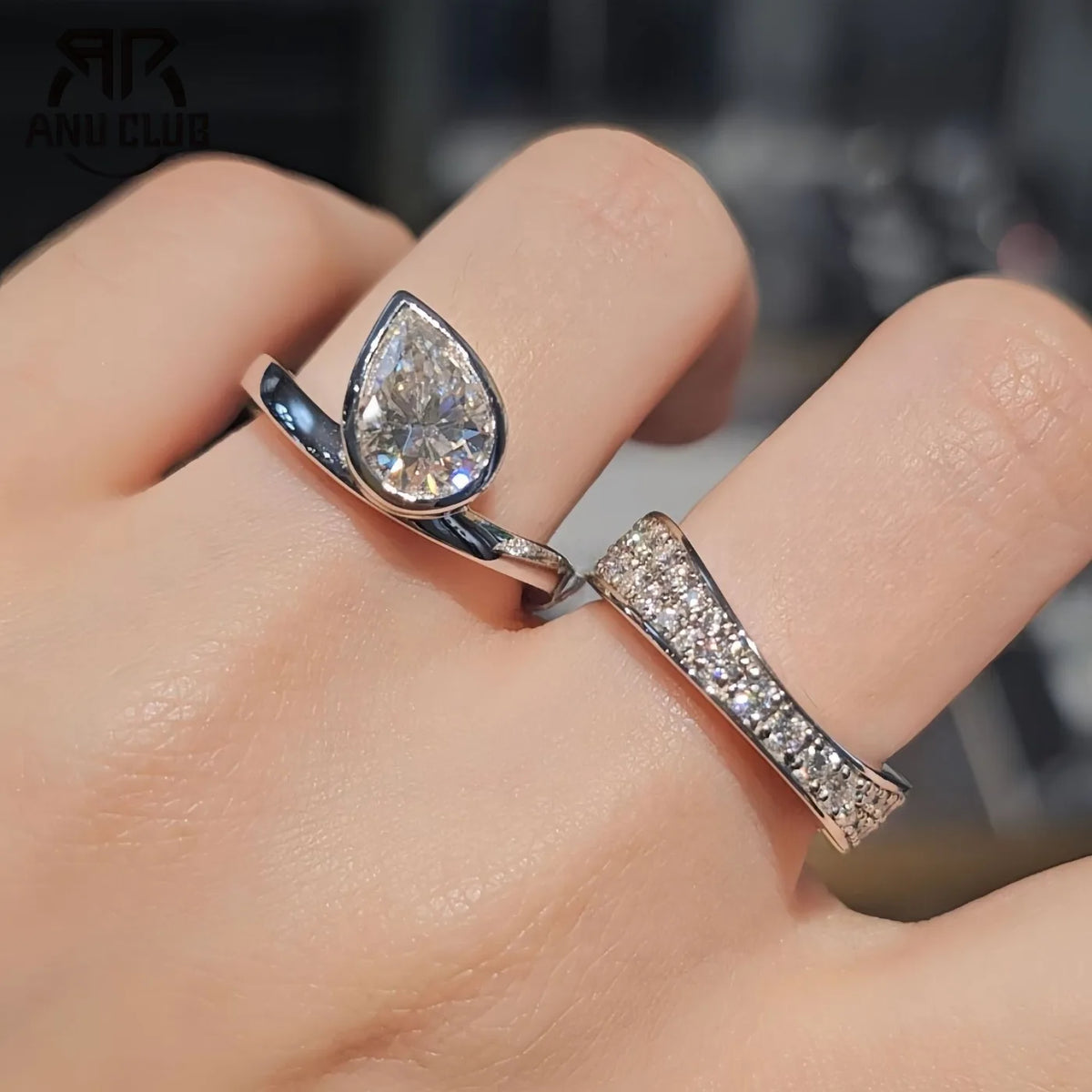 MUHAN Luxury Jewelry  925 Sterling Silver Ring Wedding Band  Women GRA Certificate Moissanite Diamond Rings D Color Fine Jewelry