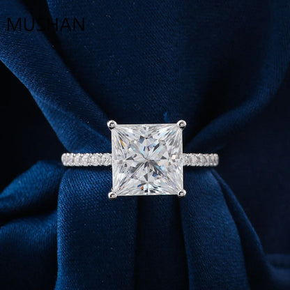 MUSHAN Luxury Custom 14K 18K Gold Rings Band Jewelry With Moissanite Diamond Lab Grown Gemstones Diamond Wedding Ring For Women