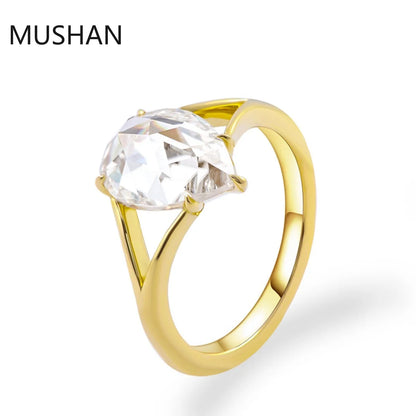 MUSHAN Luxury Custom 14K 18K Gold Rings Band Jewelry With Moissanite Diamond Lab Grown Gemstones Diamond Wedding Ring For Women