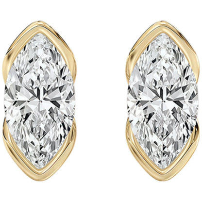 Pendientes de diseño MUSHAN de plata de ley 925, elegantes pendientes ovalados con moissanita color D VVS1, accesorios con diamantes
