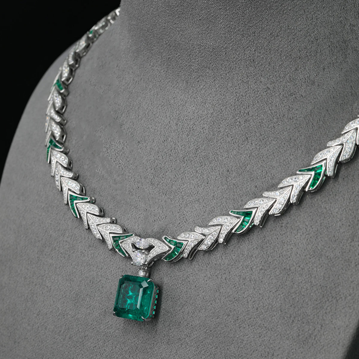 MuShan Jewelry 925 Sterling Silver Necklace Fine 5A CZ Gemstones HCD Diamond Unique 925 Sterling Silver Necklaces Accessories