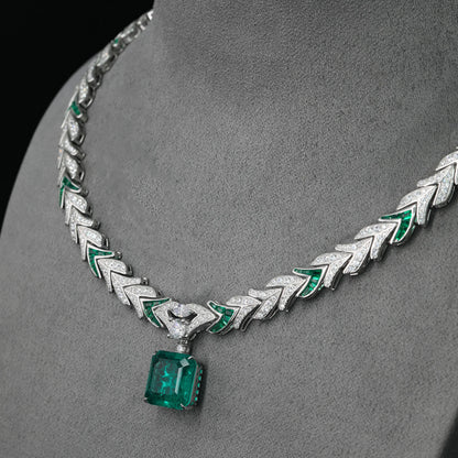 MuShan Jewelry 925 Sterling Silver Necklace Fine 5A CZ Gemstones HCD Diamond Unique 925 Sterling Silver Necklaces Accessories