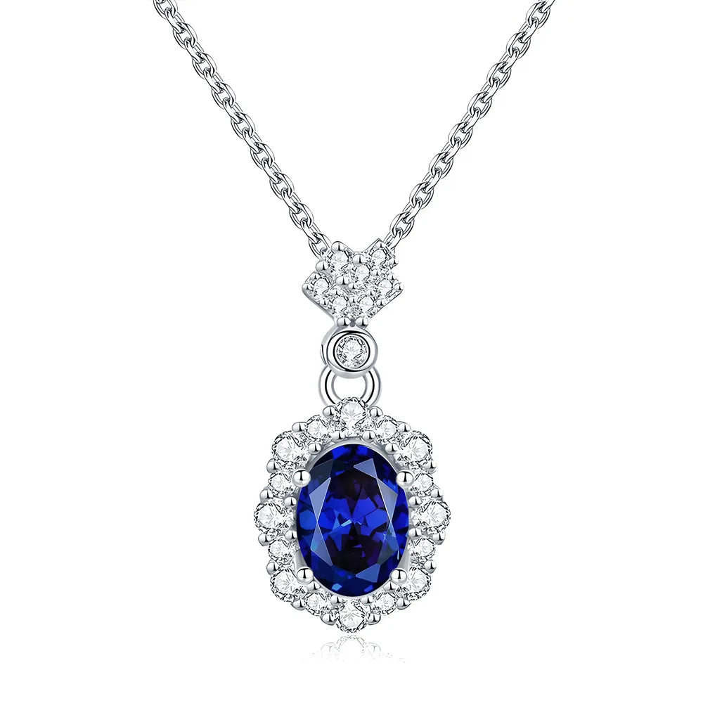 MuShan Jewelry 925 Sterling Silver Necklace Pendant Chain HCD Diamonds Anniversary Gift Luxury Jewelry Women Necklaces Jewelry