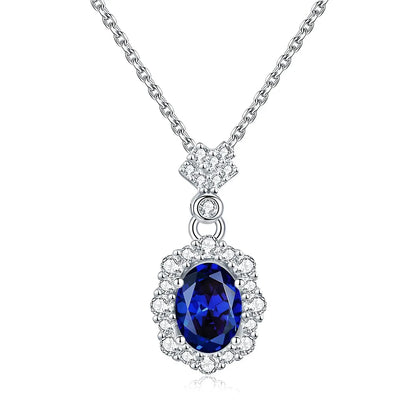 MuShan Jewelry 925 Sterling Silver Necklace Pendant Chain HCD Diamonds Anniversary Gift Luxury Jewelry Women Necklaces Jewelry