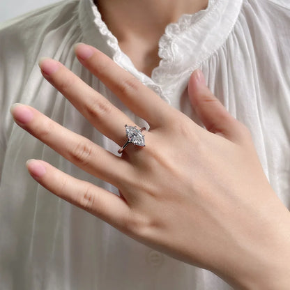 MUSHAN Luxury Jewelry 925 Sterling Silver Ring Band Women GRA Certificated Moissanite Diamond Emerald D Color Rings Fine Jewelry