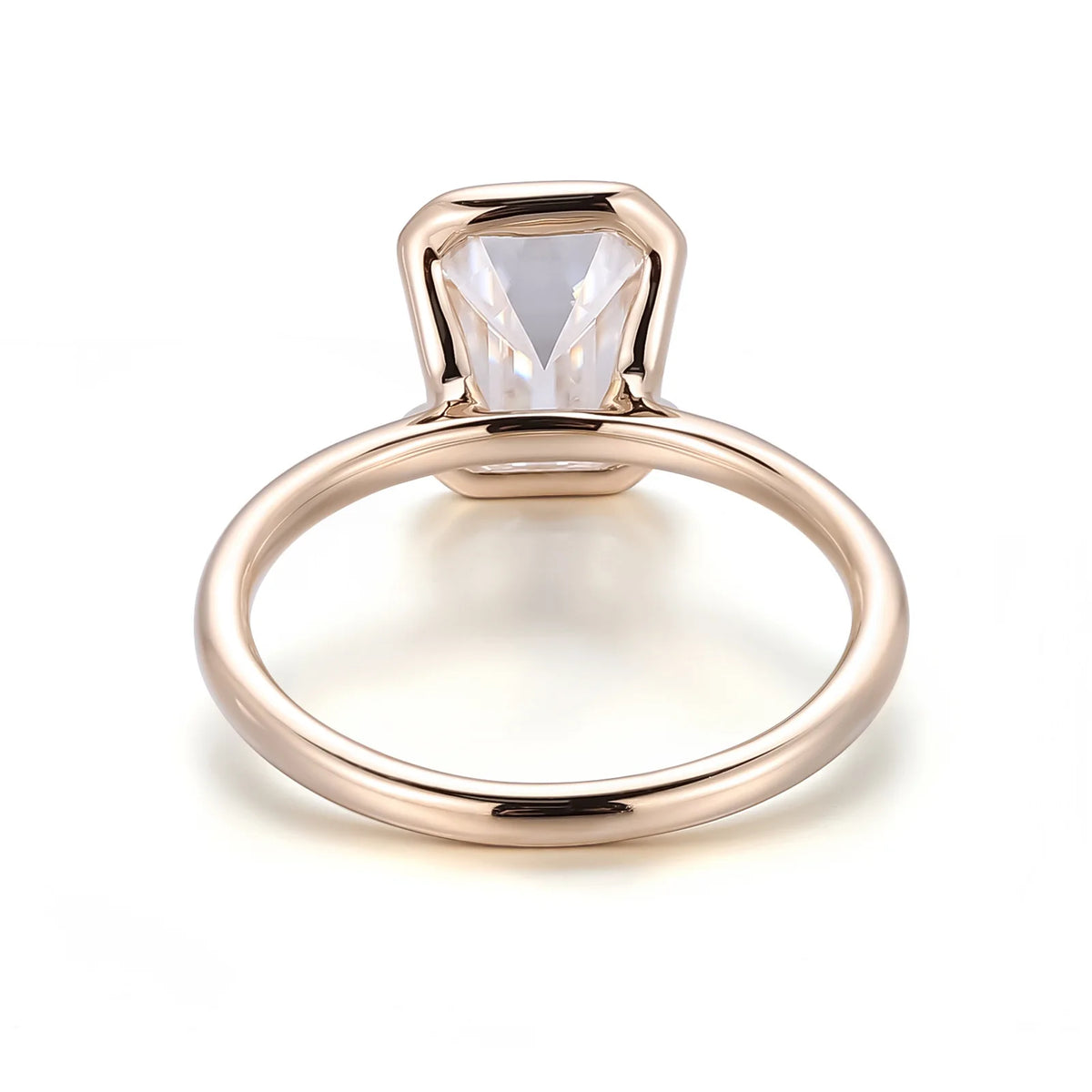 MUSHAN Joyería a medida, anillos de oro de 10k, 14k, 18k y platino, anillos de boda de lujo para mujer con diamante moissanita color D VVS1.