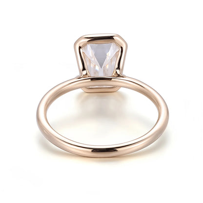 MUSHAN Joyería a medida, anillos de oro de 10k, 14k, 18k y platino, anillos de boda de lujo para mujer con diamante moissanita color D VVS1.