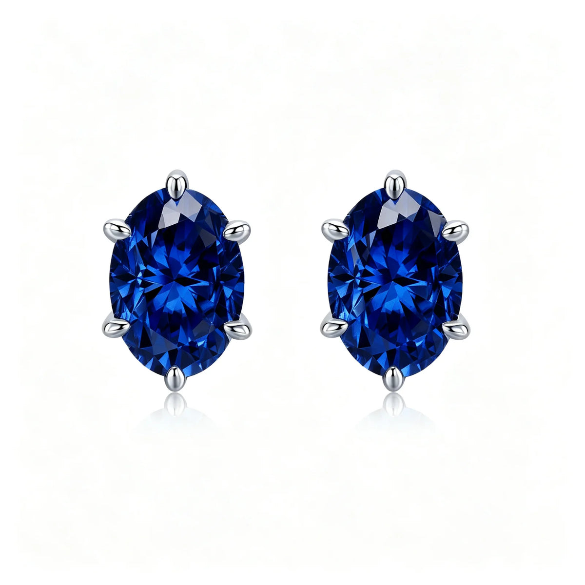 MUSHAN Custom Jewelry 925 Sterling Silver Stud 1CT Earrings Women Lab Grown Gemstones Ruby Emerald Sapphire Stud Drop Jewelry