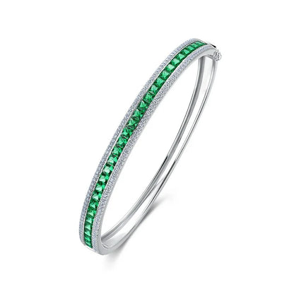 MUSHAN Jewelry Women 925 Sterling Silver Stud Earrings Lab Grown Emerald Earrings Stud Ear Pin Fine Jewelry GRC Certificated