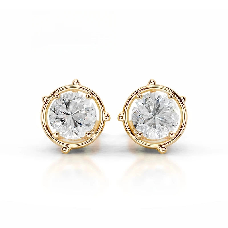 MuShan Brand Jewelry 925 Sterling Silver Stud Earrings 2ct Moissanite Diamond Dangle Earrings for Women MST Patent Fine Jewelry