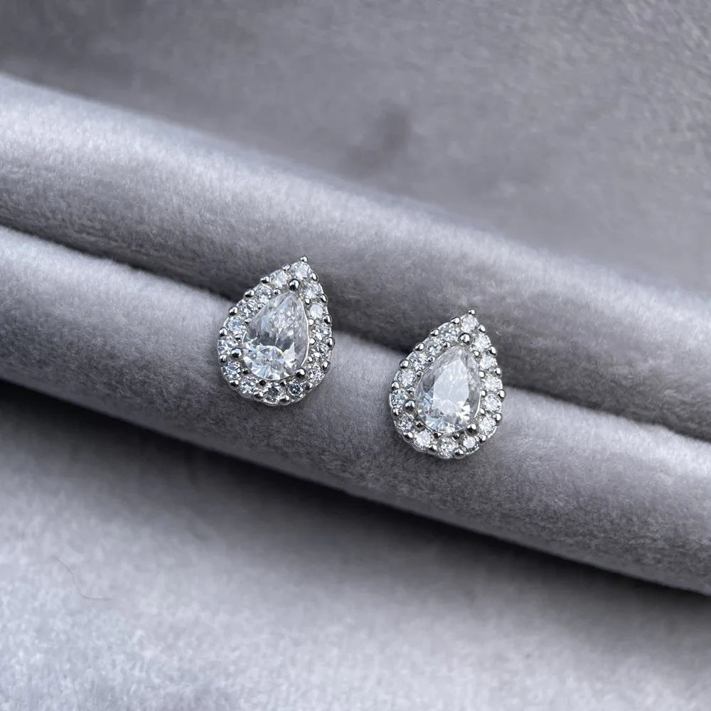Boucles d'oreilles créoles MuShan en argent sterling 925, tendance, princesse, moissanite, cadeau d'anniversaire pour maman, plaqué rhodium, brevet MST