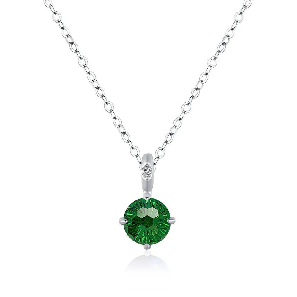 MuShan Jewelry 925 Sterling Silver Necklace Pendant Chain HCD Diamonds Engagement Party Romantic Style Women Necklaces Jewelry
