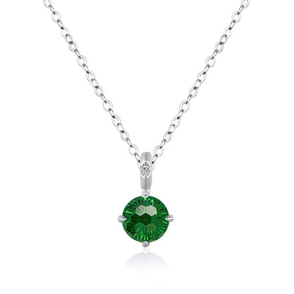 MuShan Jewelry 925 Sterling Silver Necklace Pendant Chain HCD Diamonds Engagement Party Romantic Style Women Necklaces Jewelry