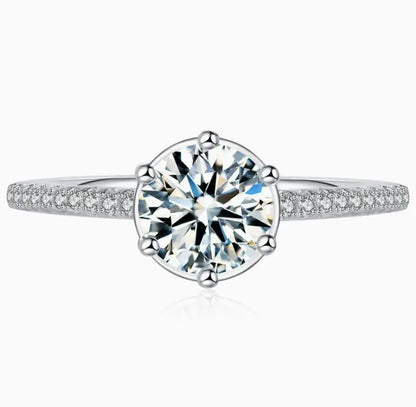 Anillos de plata de ley 925 MUSHAN Jewelry para mujer, alianzas de boda con diamante de moissanita, con certificado GRA, joyería fina