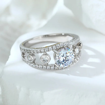 Anillo de plata de ley 925 marca MuShan con circonita cúbica 5A en forma de corazón para novia, joyería fina con baño de oro real de 18K