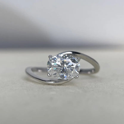 Anillo de mujer MUSHAN Luxury Jewelry de plata de ley 925 con diamante moissanita esmeralda, certificado GRA, color D, joyería fina